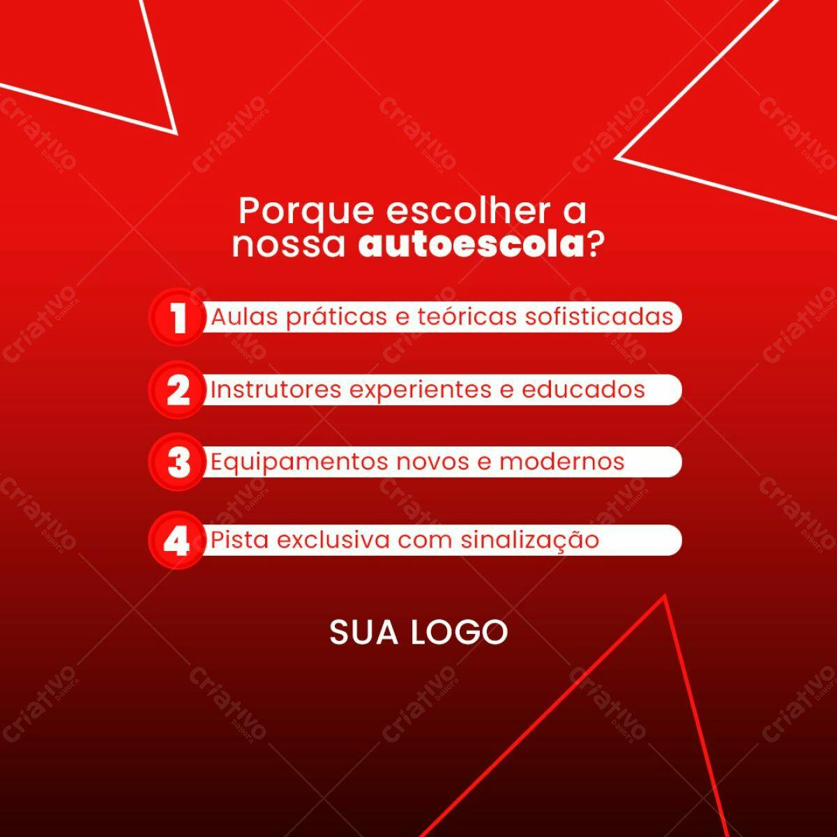 Post para Autoescola PSD Editável