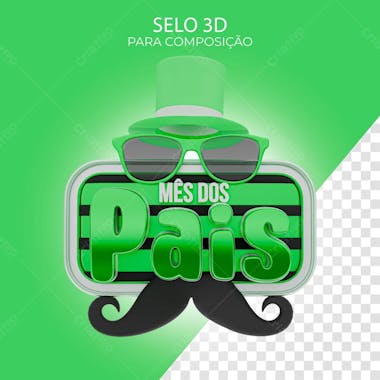 Selo 3d mês dos pais