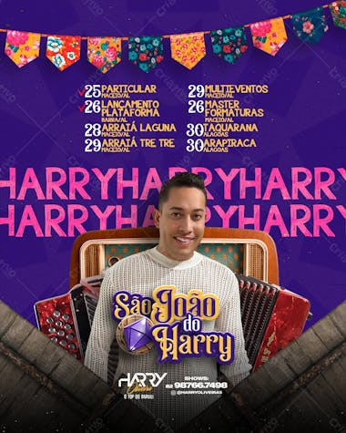 Agenda semanal são joão harry oliveira