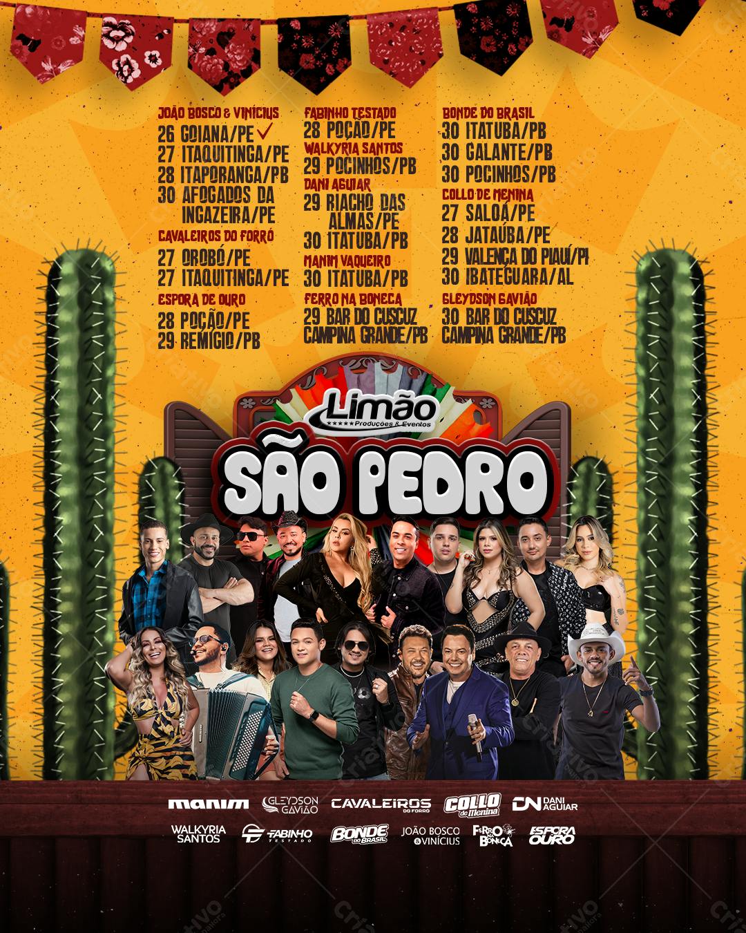 Flyer Festa São Pedro PSD Editável