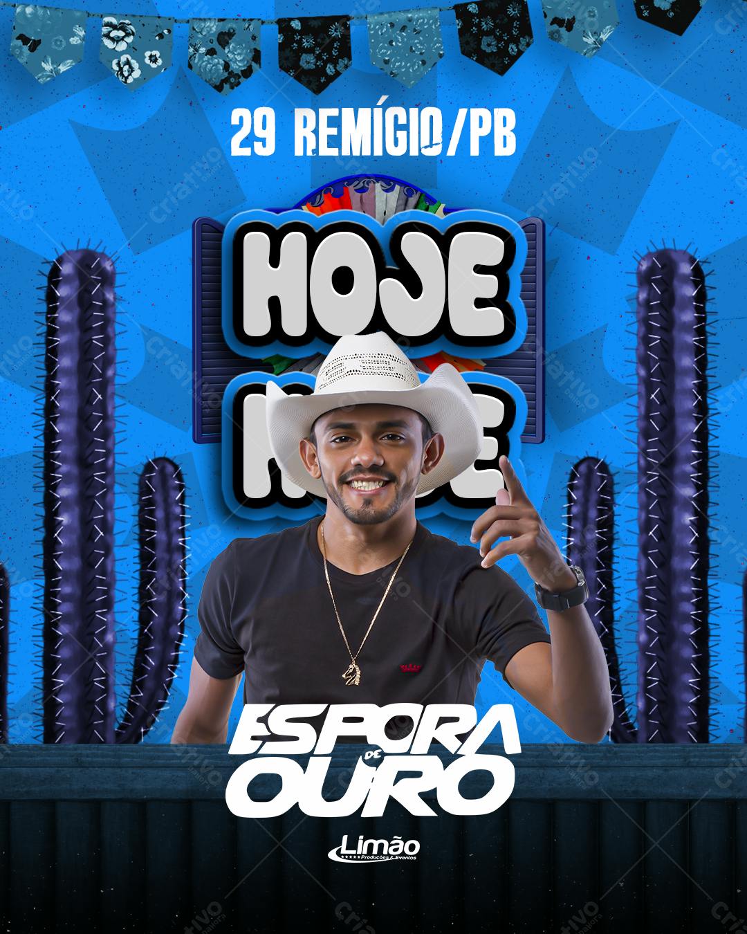 Flyer para Show Espora de Ouro PSD Editável