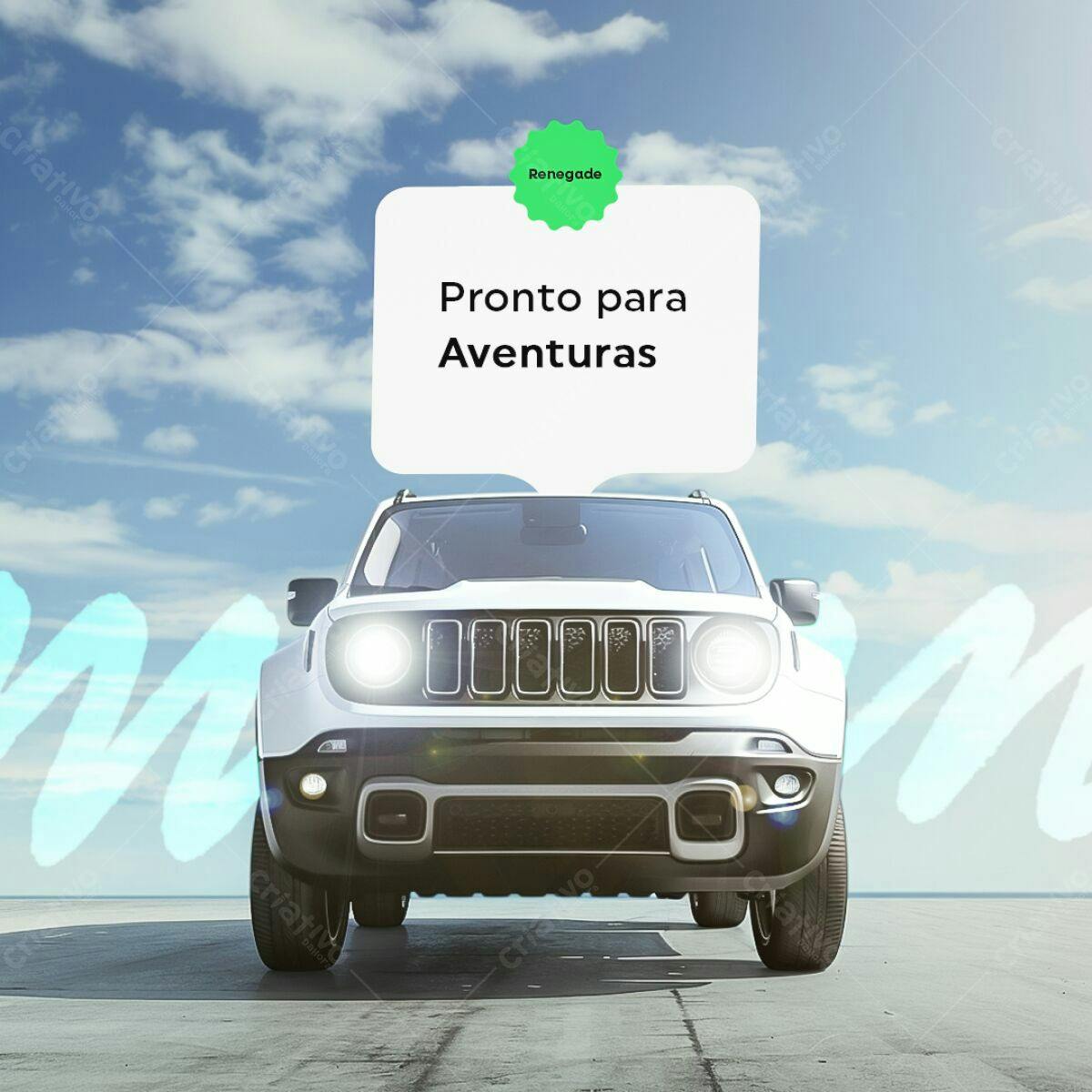 Banner Jeep Renegade para Aventura PSD Editável