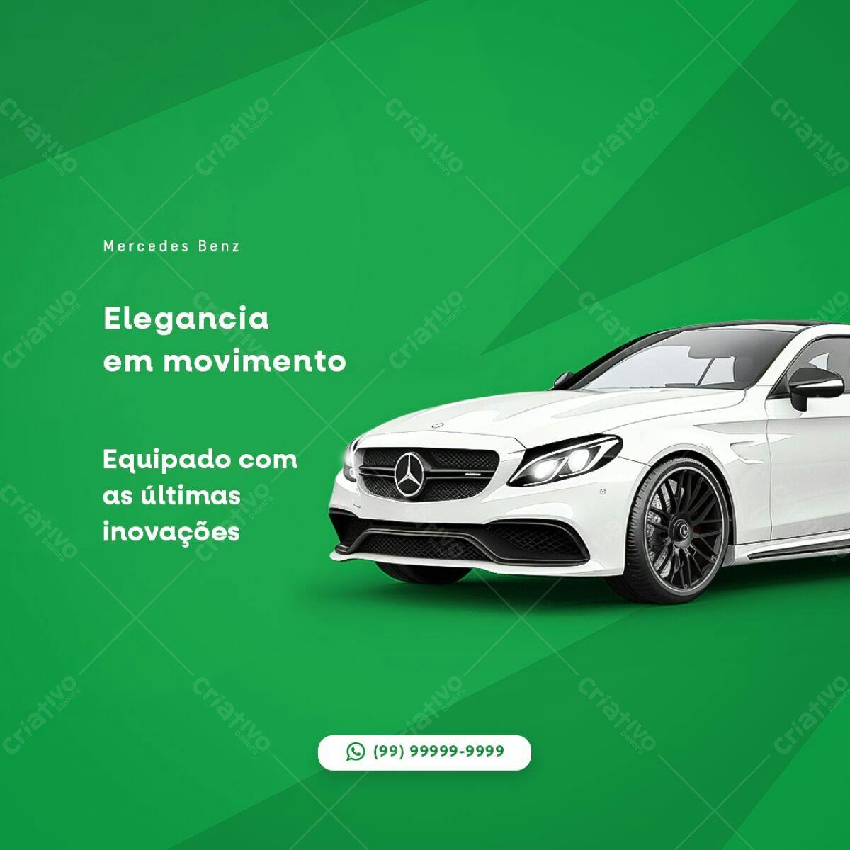 Postagem para Redes Sociais Mercedes Benz PSD Editável