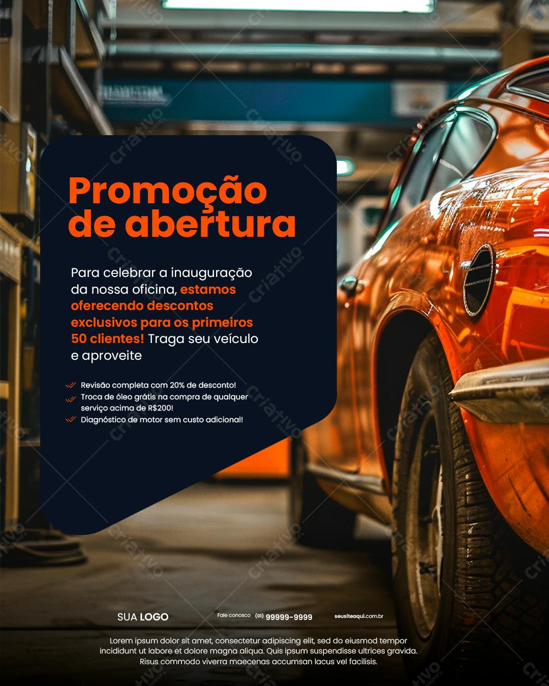 Banner Promoção Oficina PNG com fundo transparente