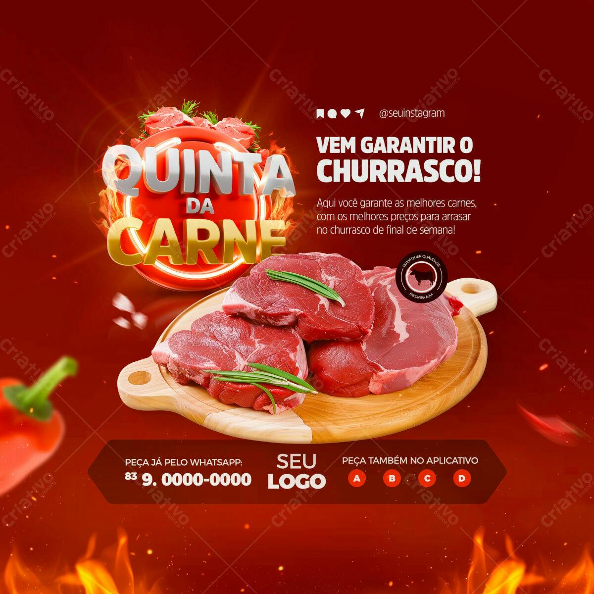 Flyer Quinta da Carne PSD Editável