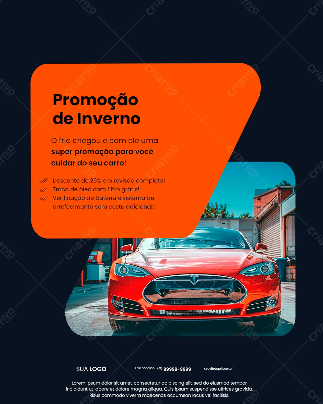 Flyer Promoção de Inverno para Carro PSD Editável
