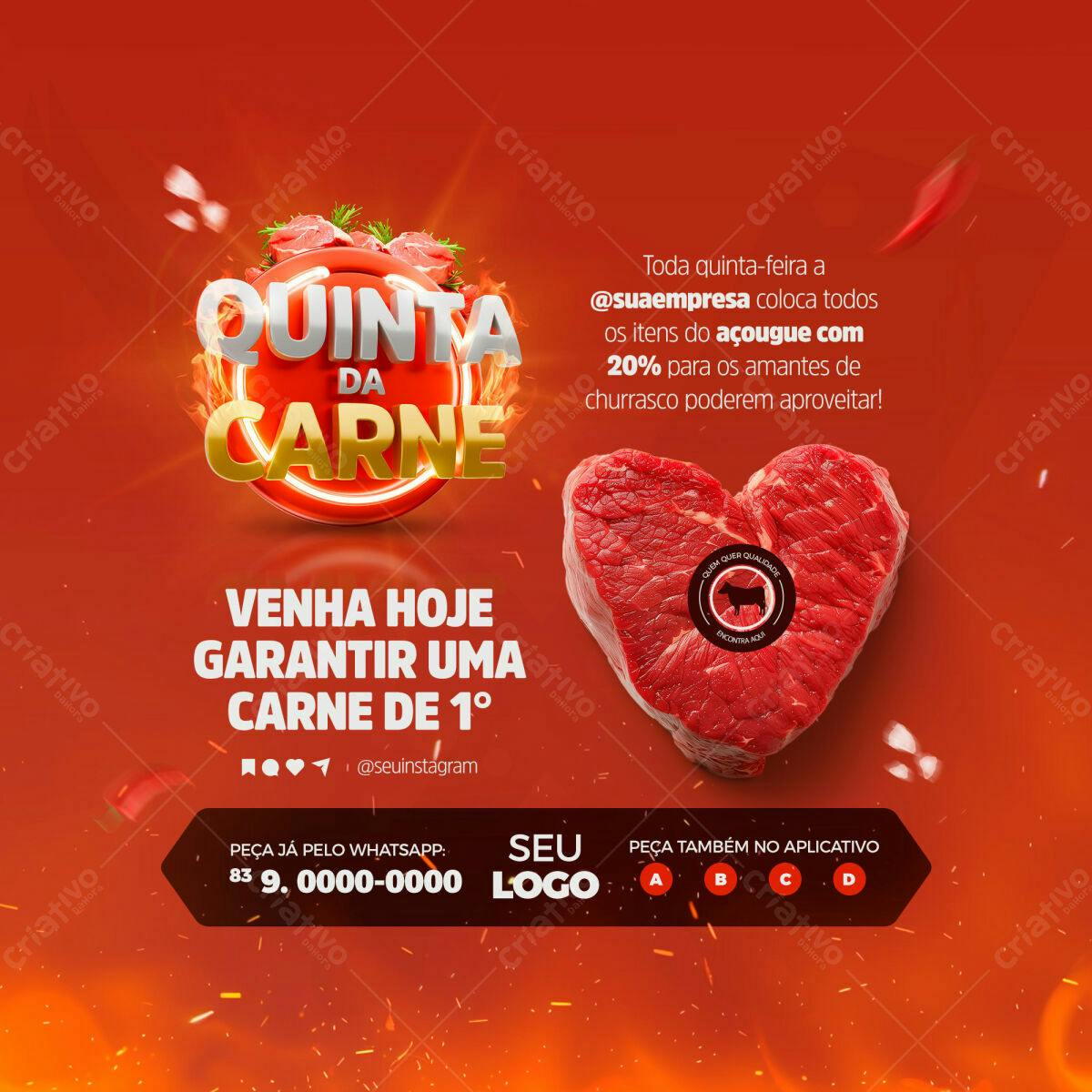Flyer Quinta da Carne PSD Editável