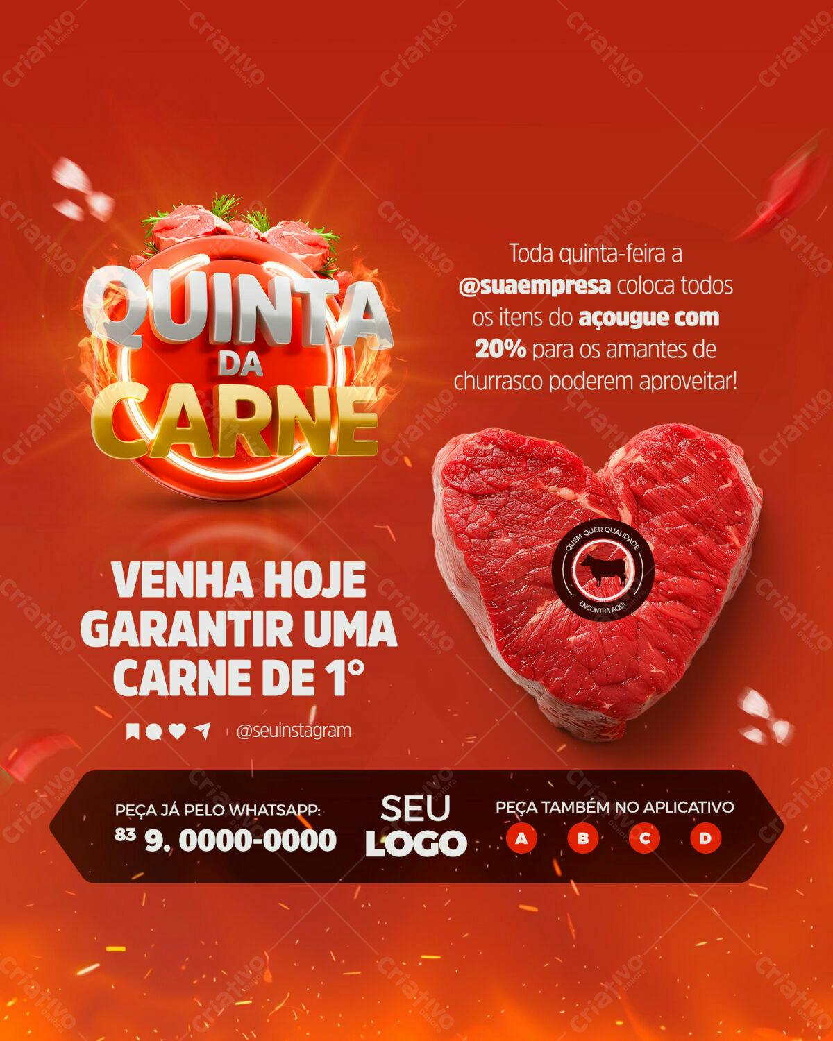 Flyer Quinta da Carne PSD Editável