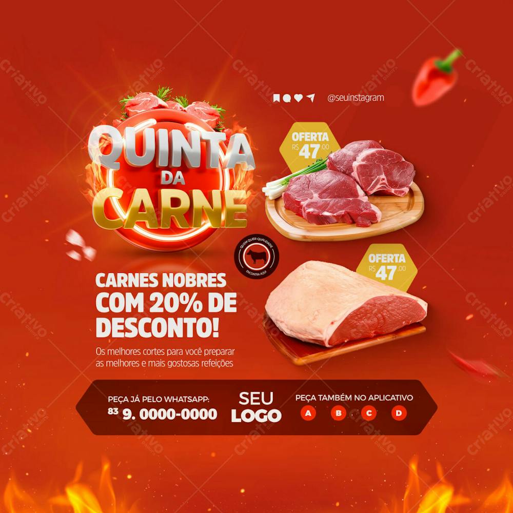 Carnes Nobres Com 20% De Desconto Social Media Feed