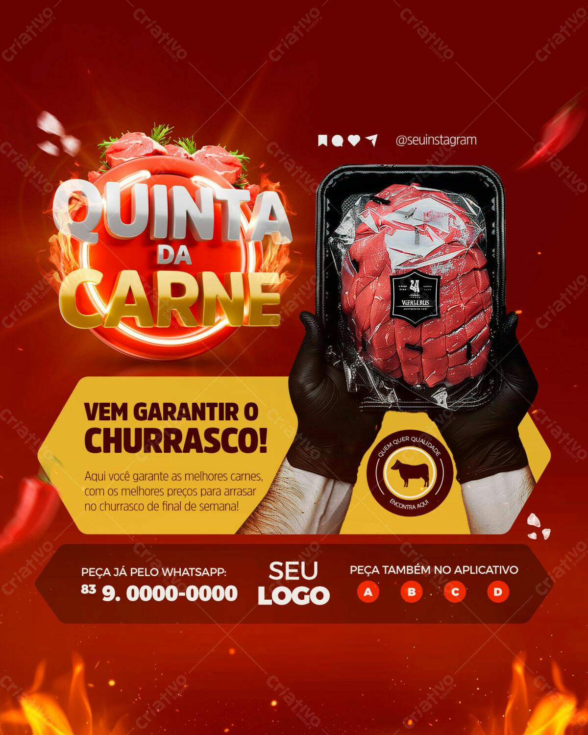 Flyer Quinta da Carne PSD Editável
