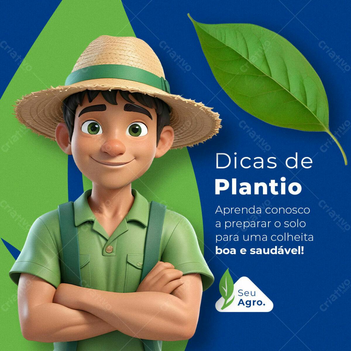 PSD para Dicas de Plantio PSD Editável