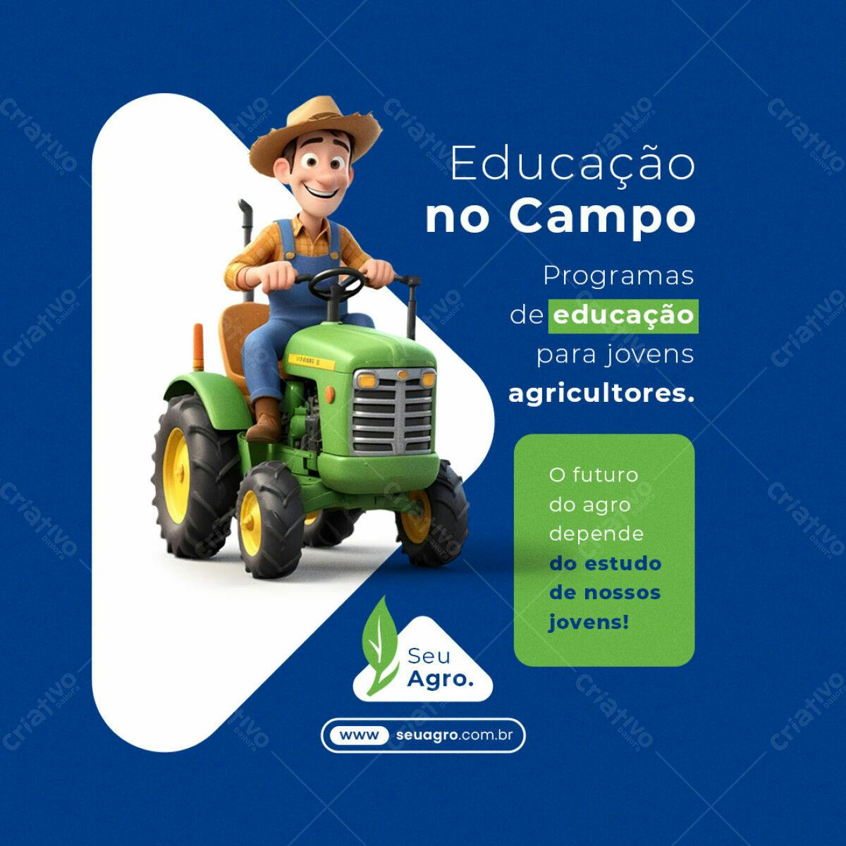 Post para Educação no Campo PSD Editável