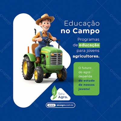 Agro, Agronegócio, Agricultura, Lavrador Social Media Psd Editável 4