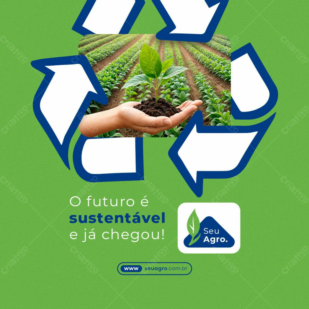 Post para Agricultura Sustentável PSD Editável