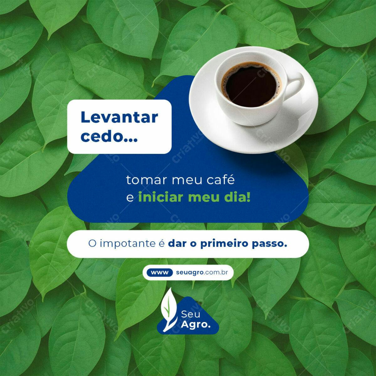 Post para Redes Sociais Café da Manhã PSD Editável
