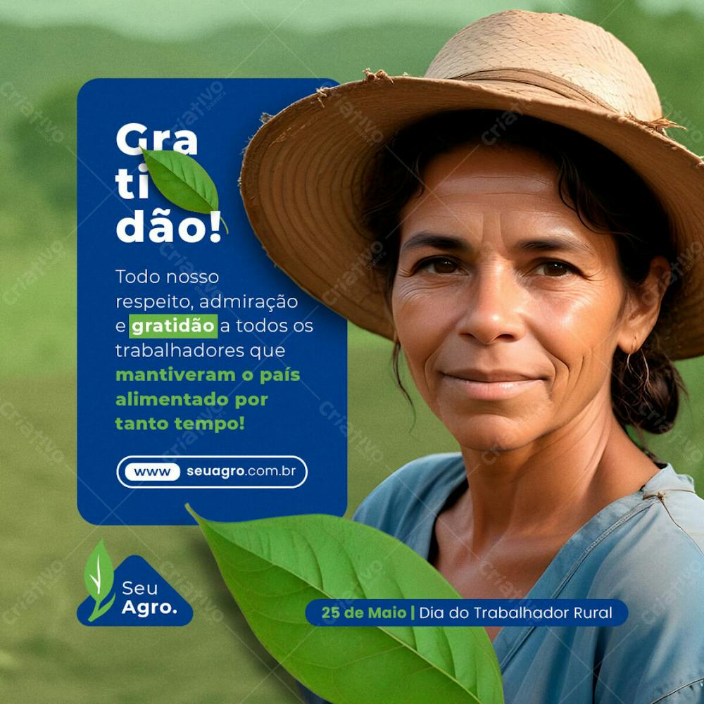 Agro, Agronegócio, Agricultura, Lavrador Social Media Psd Editável 6