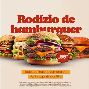 Hamburgueria social media