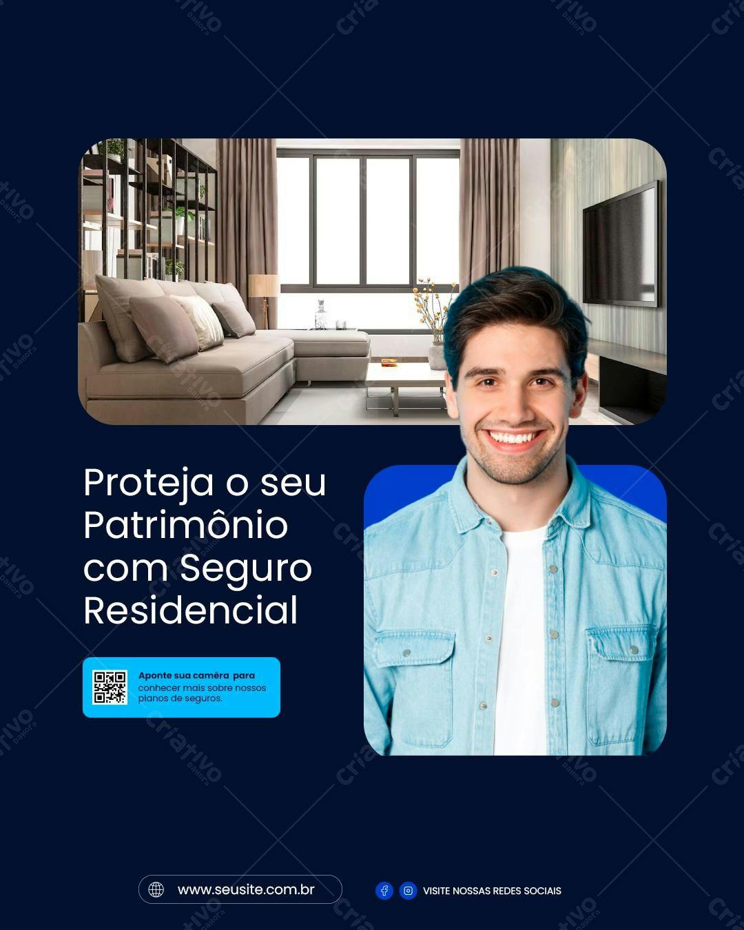 Post para Seguro Residencial PSD Editável