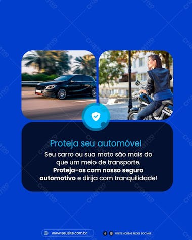 Proteja seu automóvel seguros social media