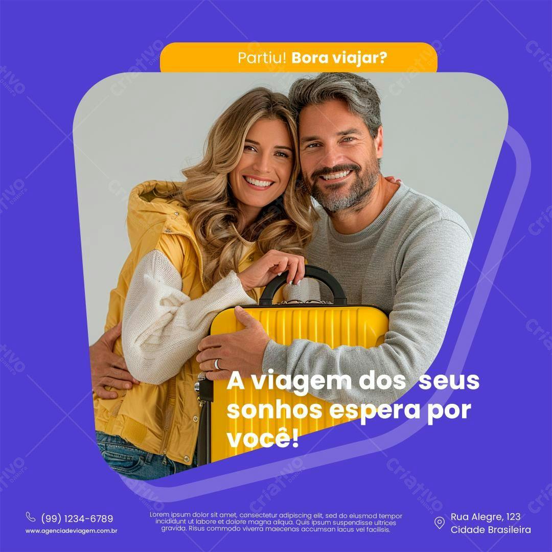 Postagem para Agência de Viagens PSD Editável