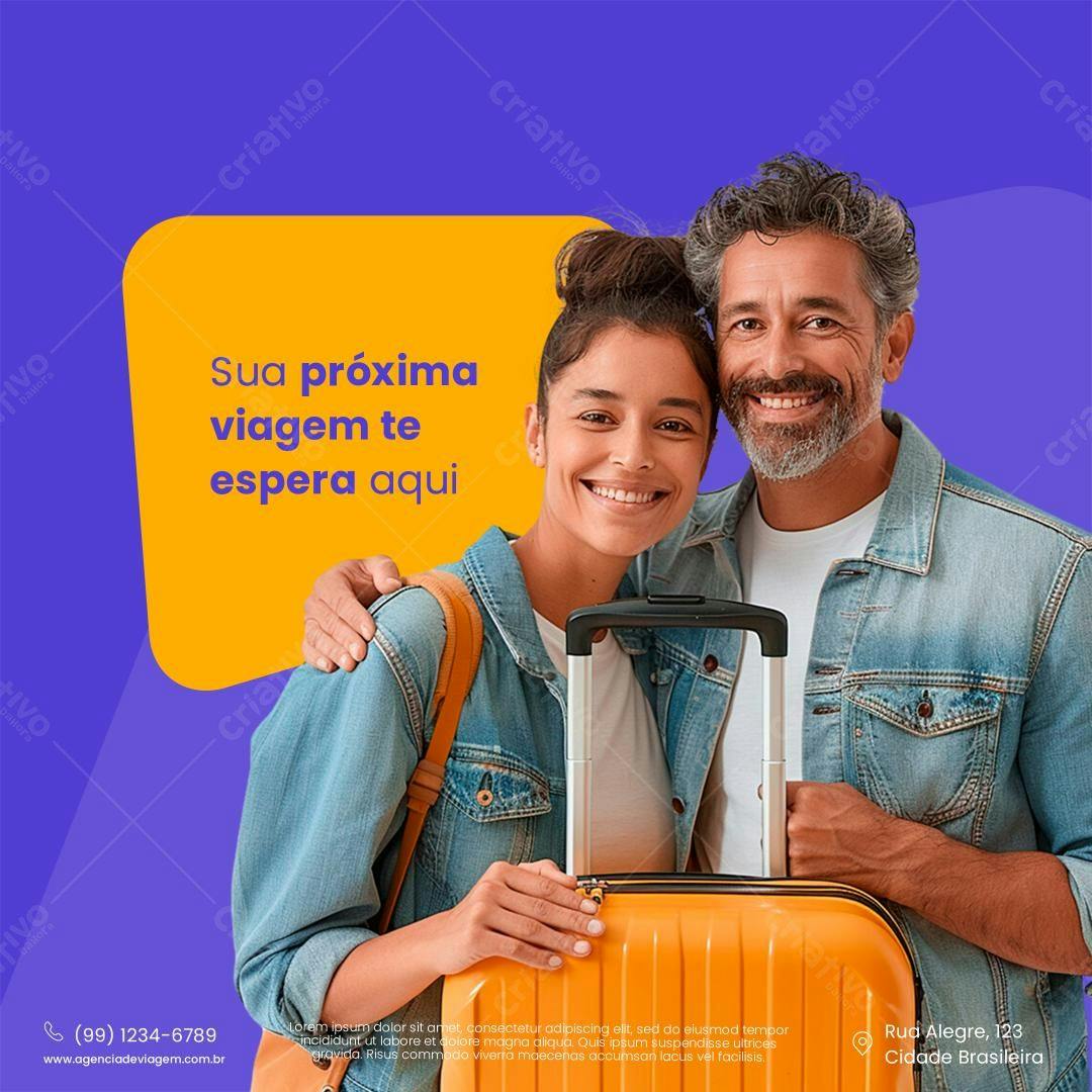 Post para Agência de Viagens PSD Editável
