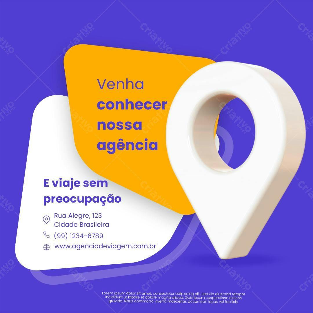 Flyer para Agência de Viagem PSD Editável