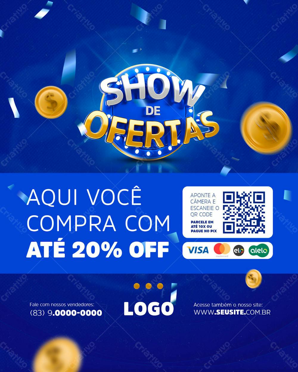 Aqui Você Compra Com Até 20% Off Social Media Feed Vertical