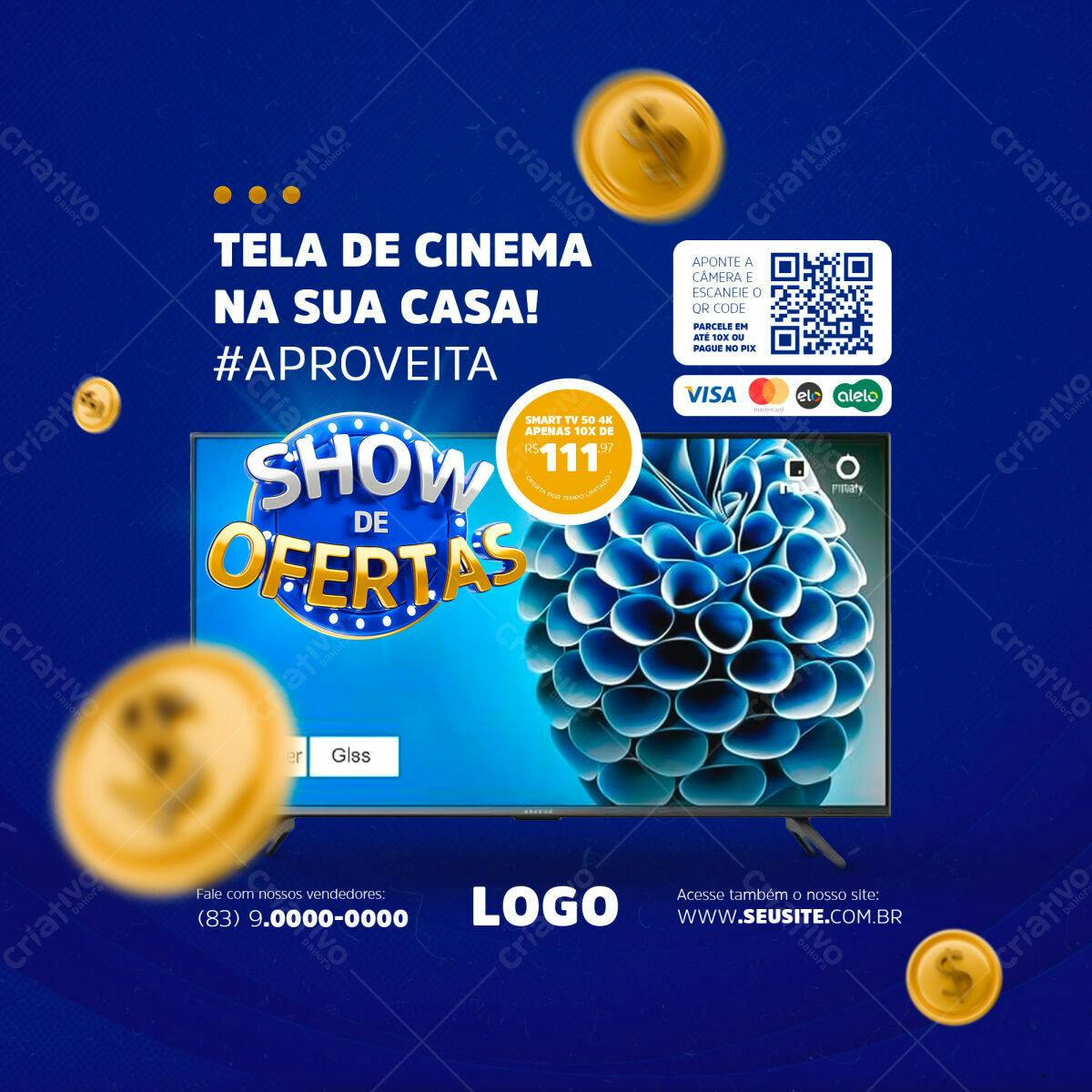 Flyer Show de Ofertas TV PSD Editável