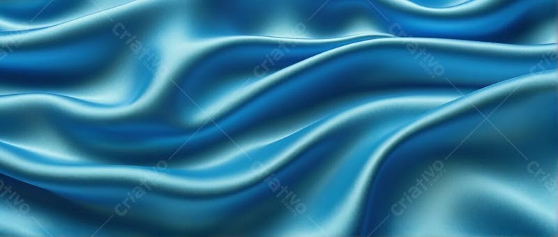 Seda celestial a textura envolvente do cetim azul em detalhes
