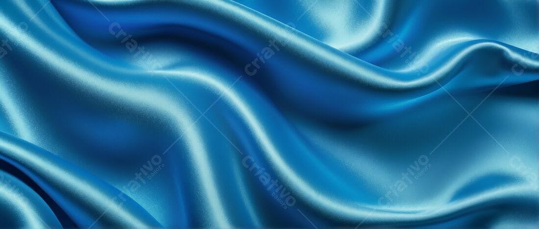 Textura Tecido Seda Azul para Fundo