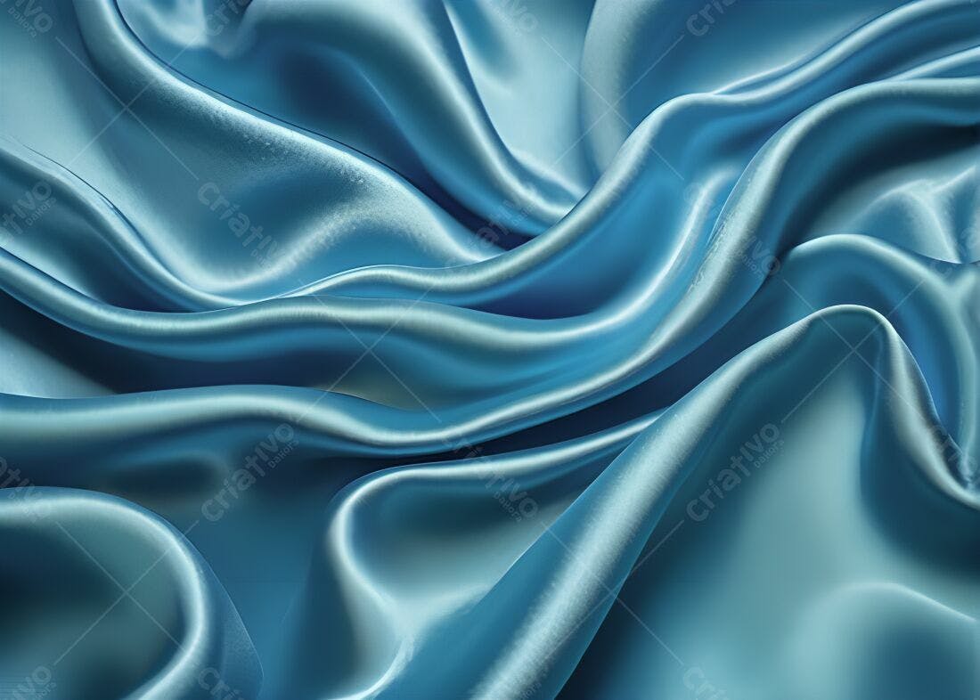 Textura Tecido Seda Azul para Fundo