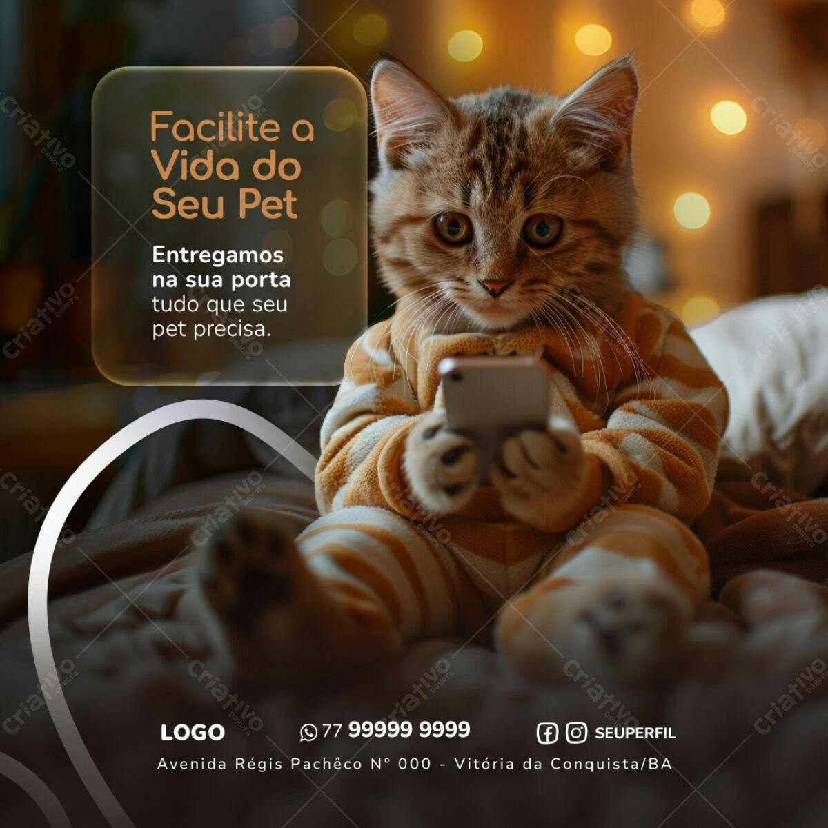 Post para Pet Shop PSD Editável