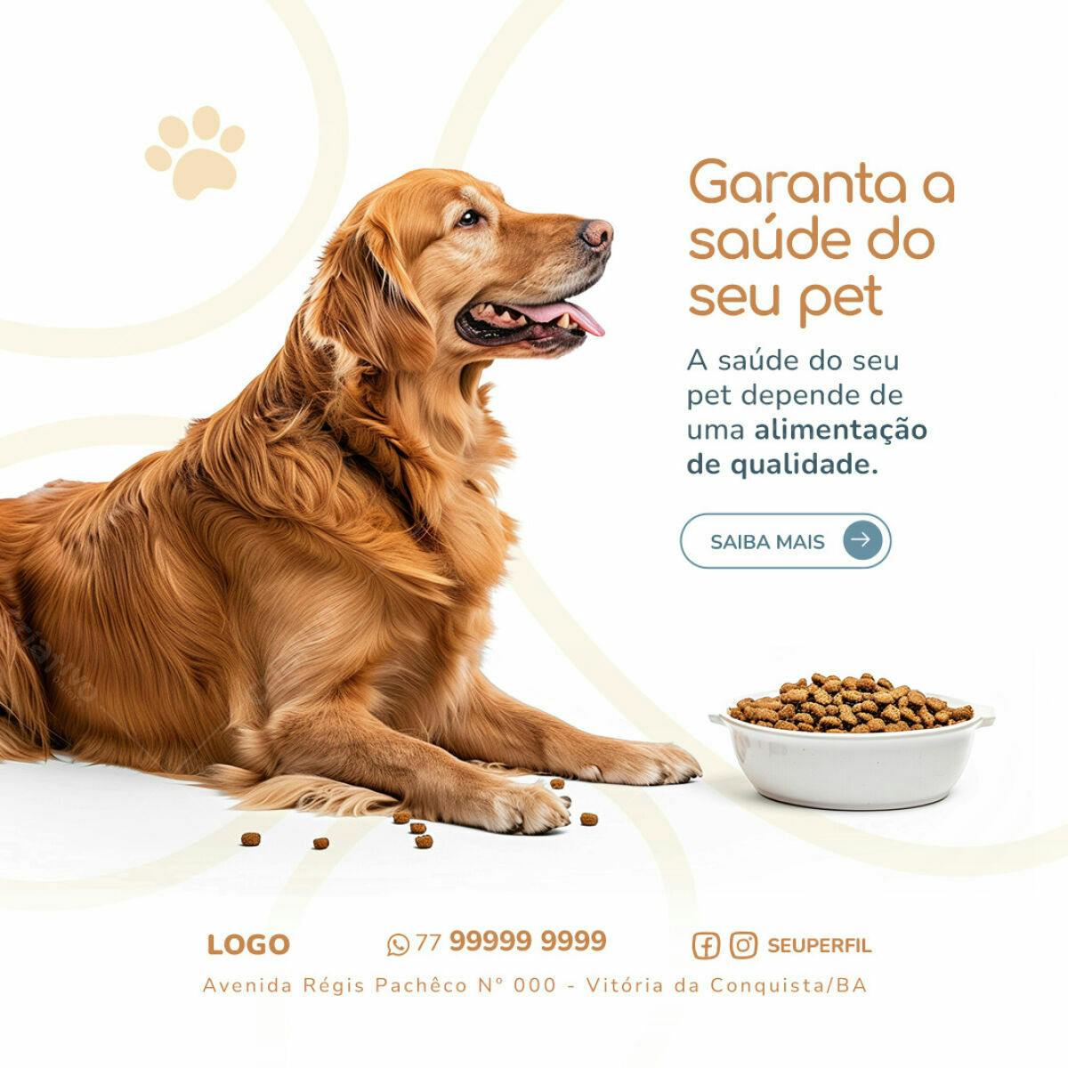 Post para Pet Shop PSD Editável