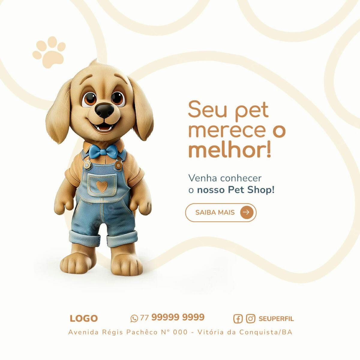 Post para Pet Shop PSD Editável
