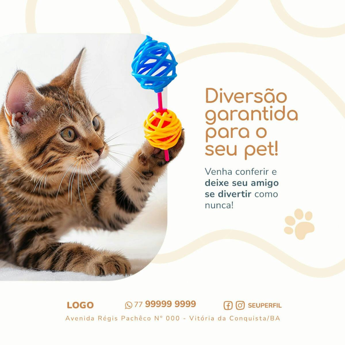 Post para Pet Shop PSD Editável