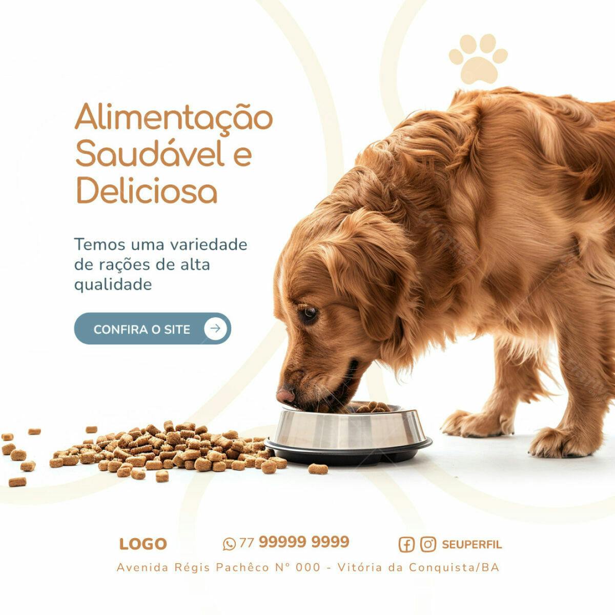 Post para Pet Shop PSD Editável