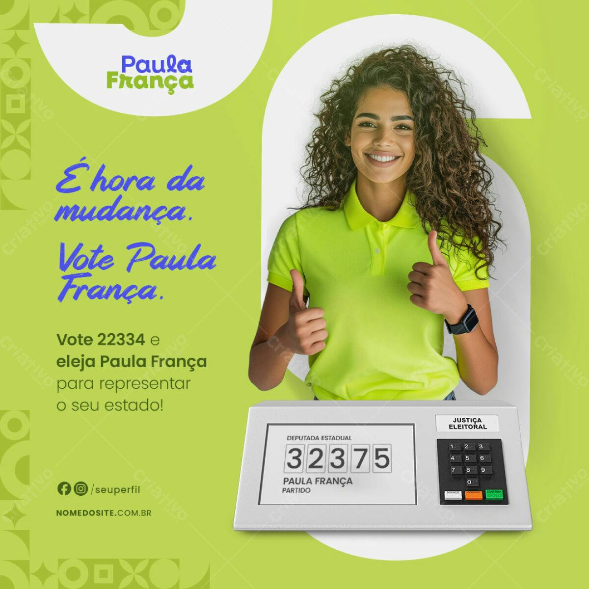 Flyer para Campanha Política PSD Editável