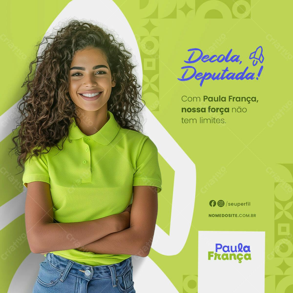Postagem de Apoio à Candidata PSD Editável