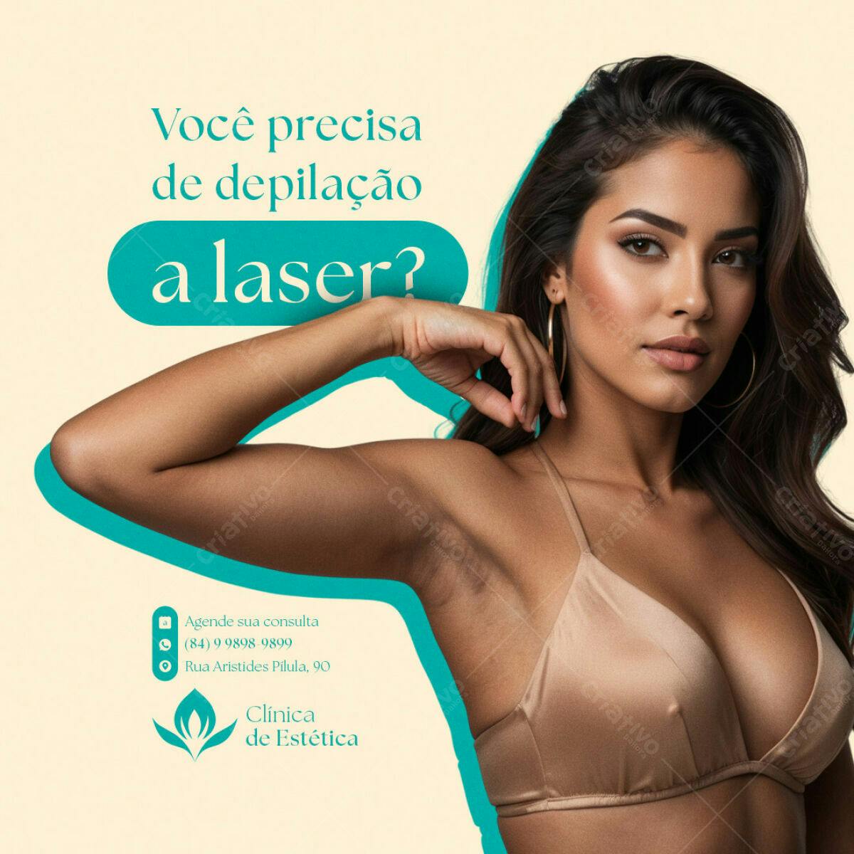 Post para Depilação a Laser PSD Editável