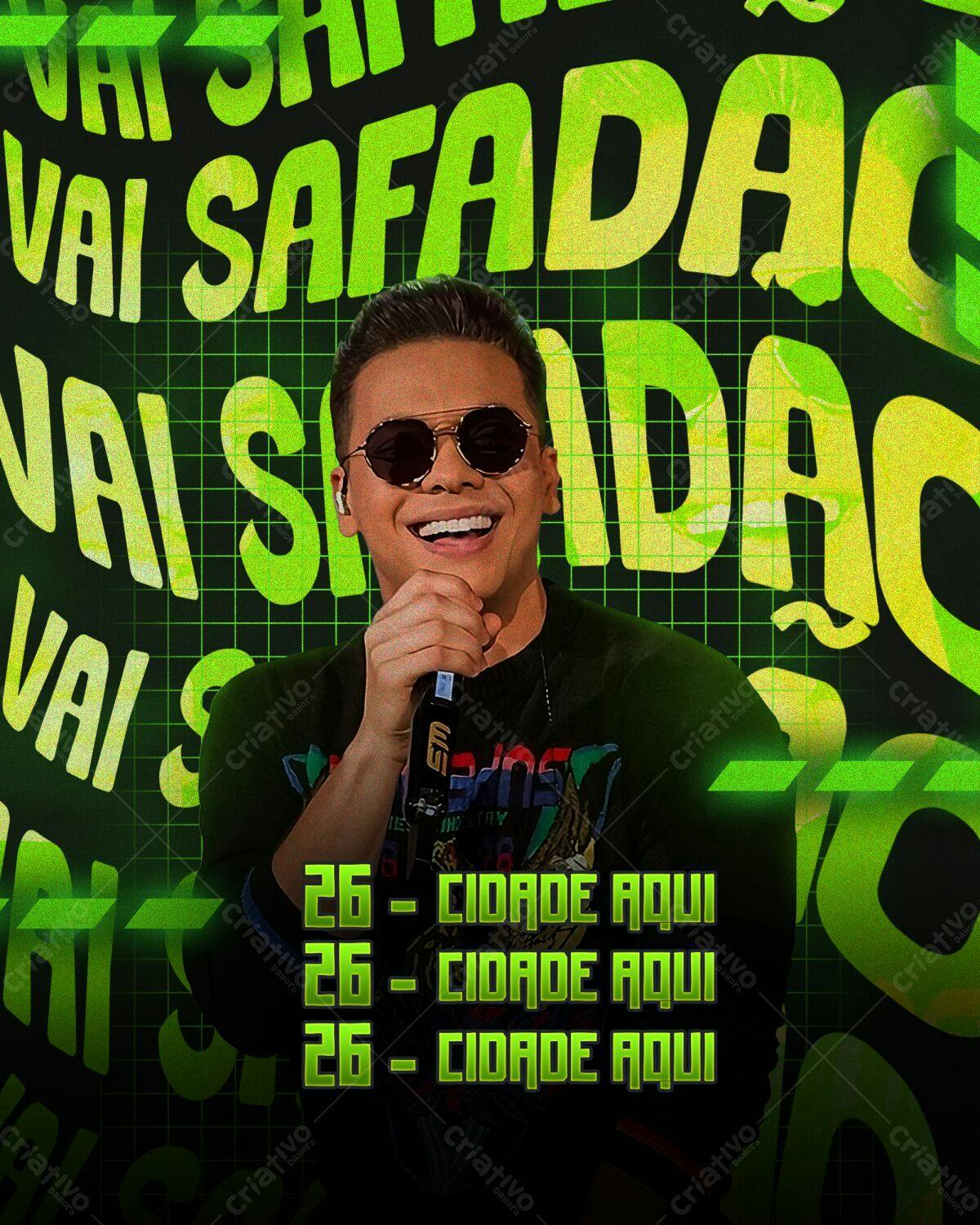 Flyer para Show do Safadão PSD Editável
