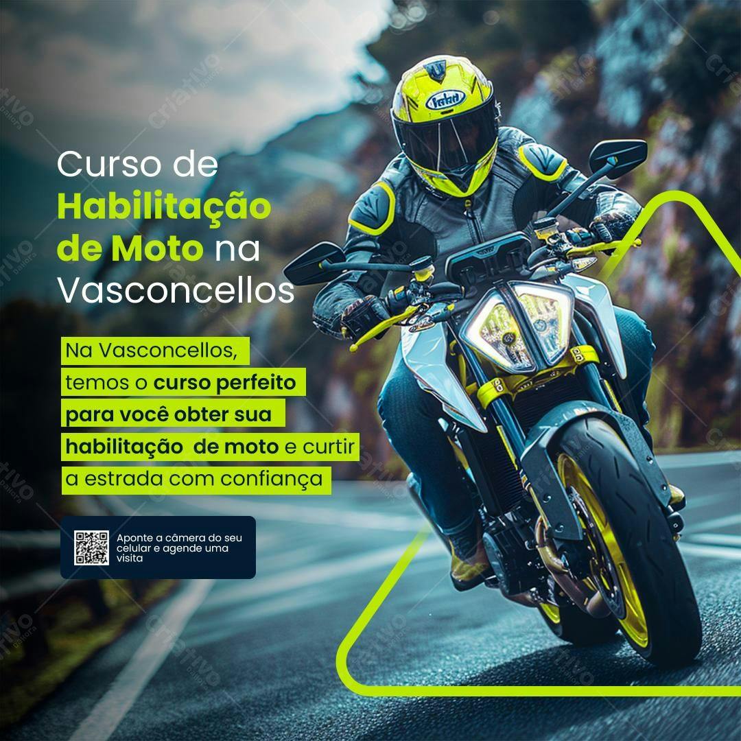 Flyer Curso Habilitação Moto PSD Editável