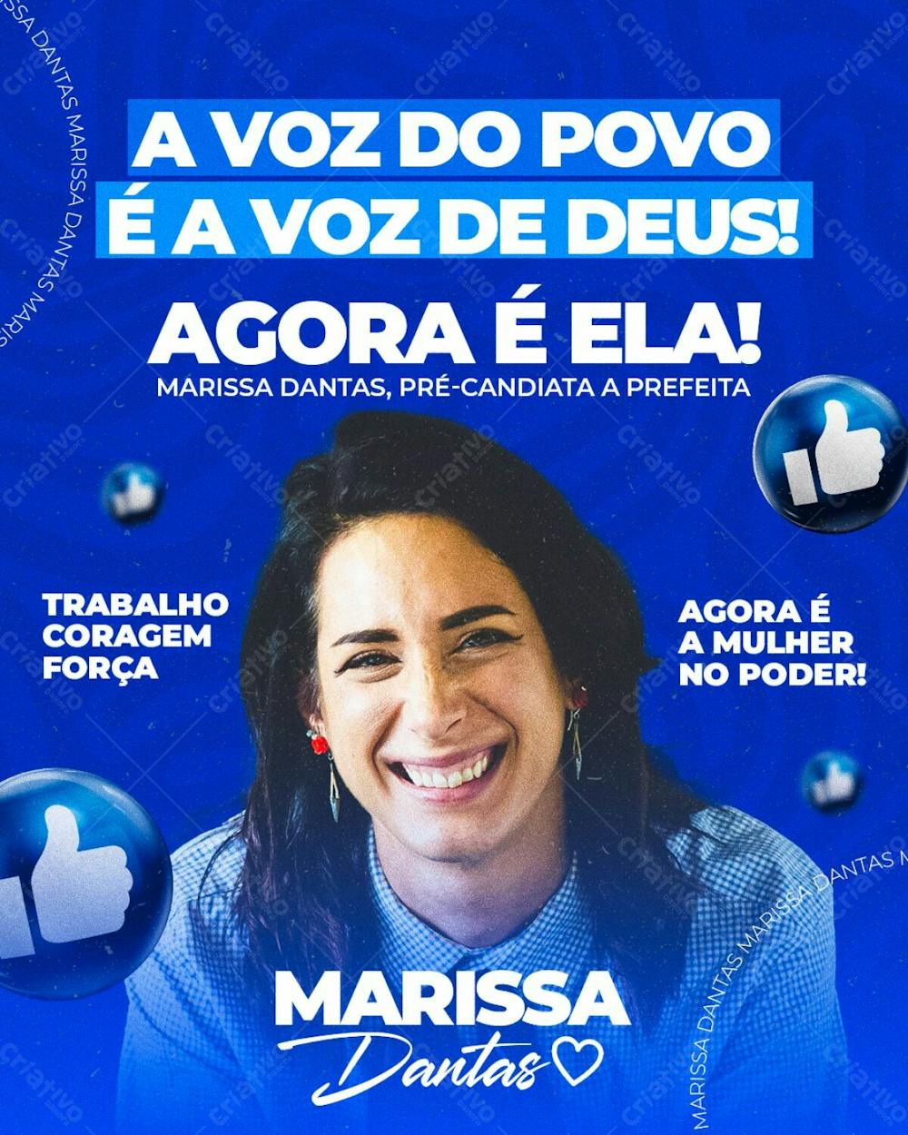 Arte Social Media Pré Candidata A Prefeita Marissa