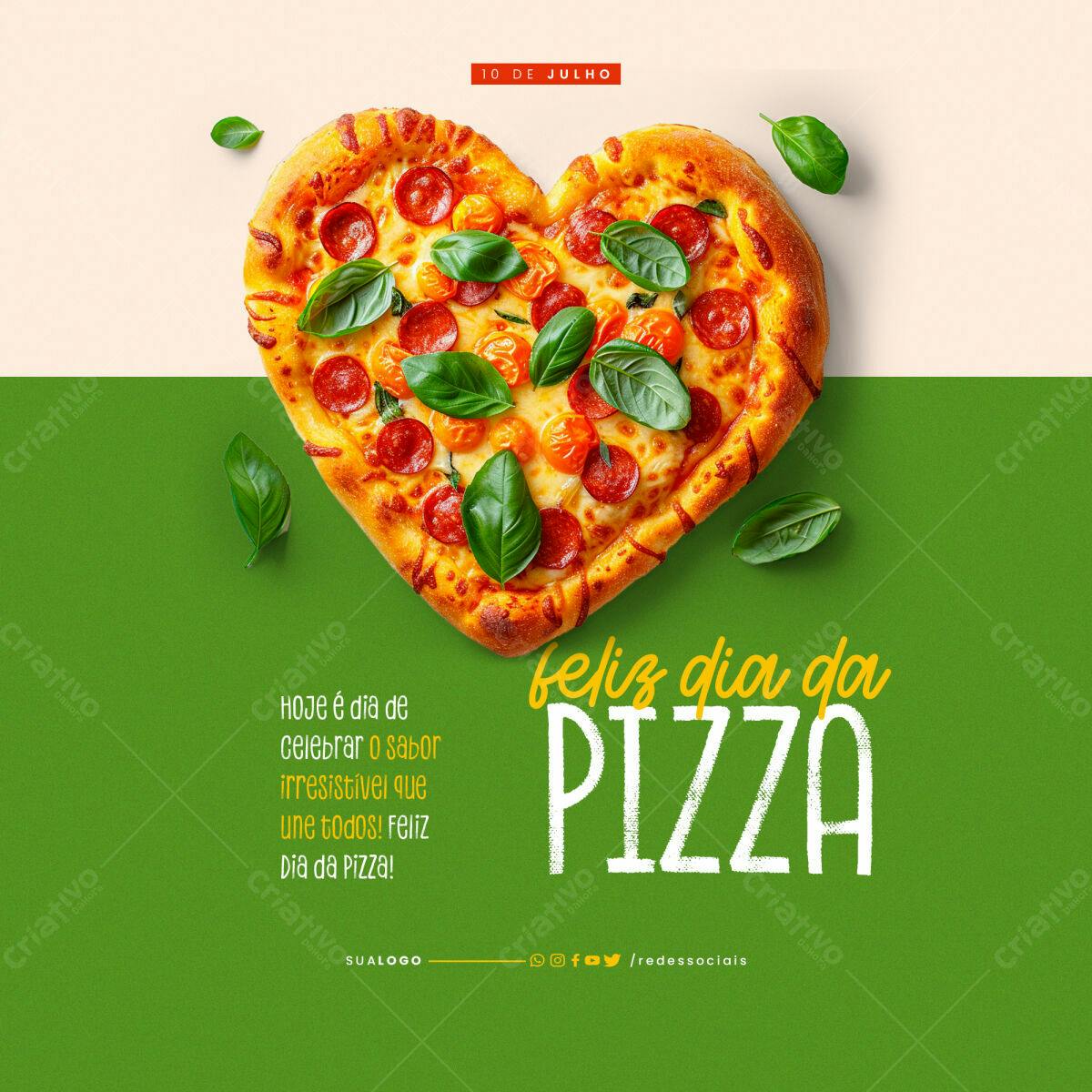 Postagem Dia da Pizza PSD Editável