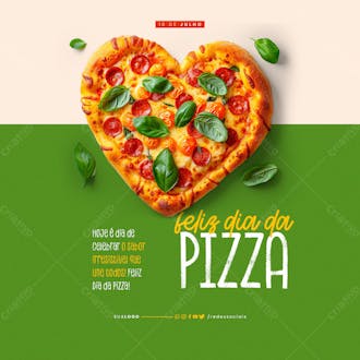 Social media dia da pizza sabor irresistível