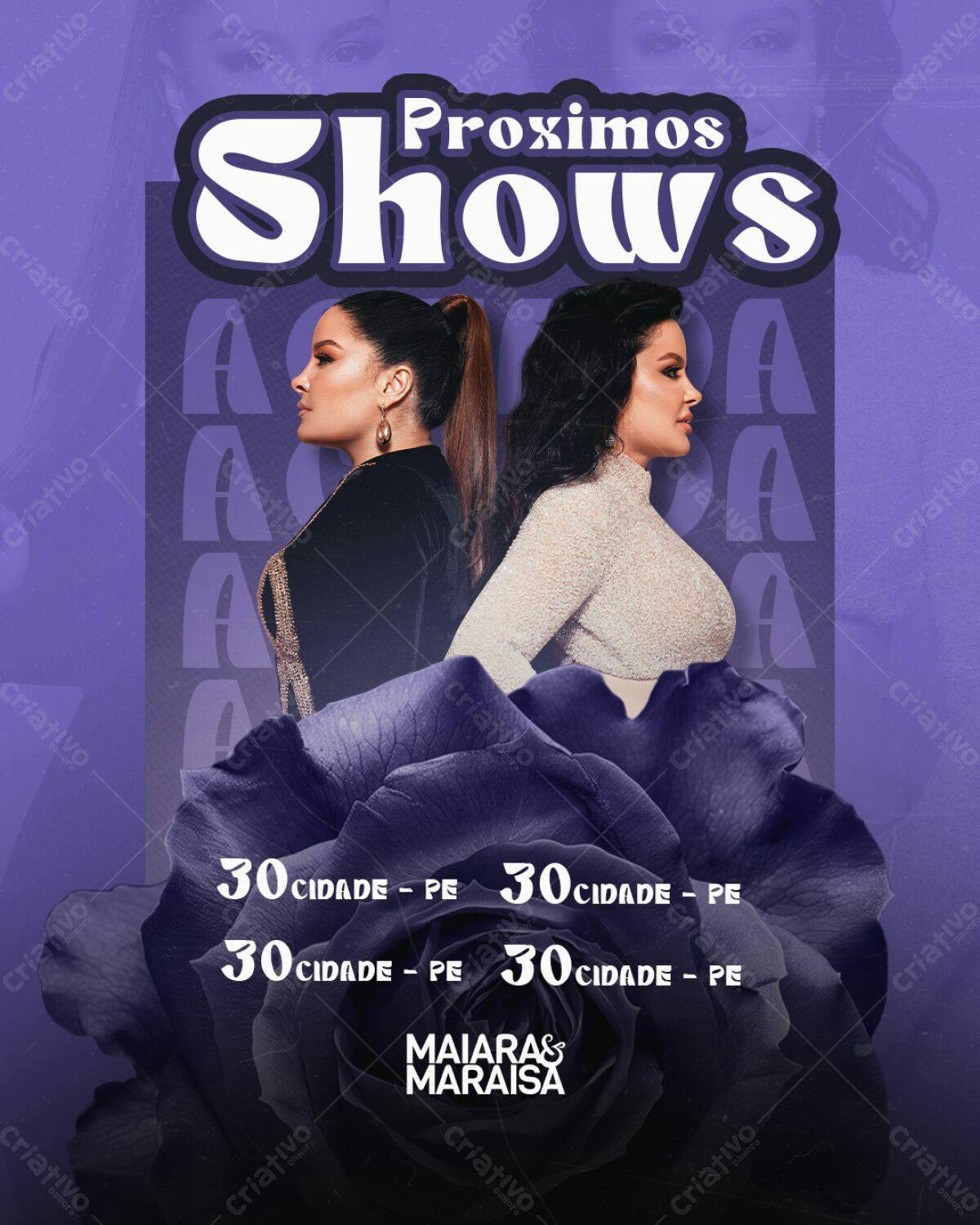 Flyer para Shows Maiara & Maraisa PSD Editável