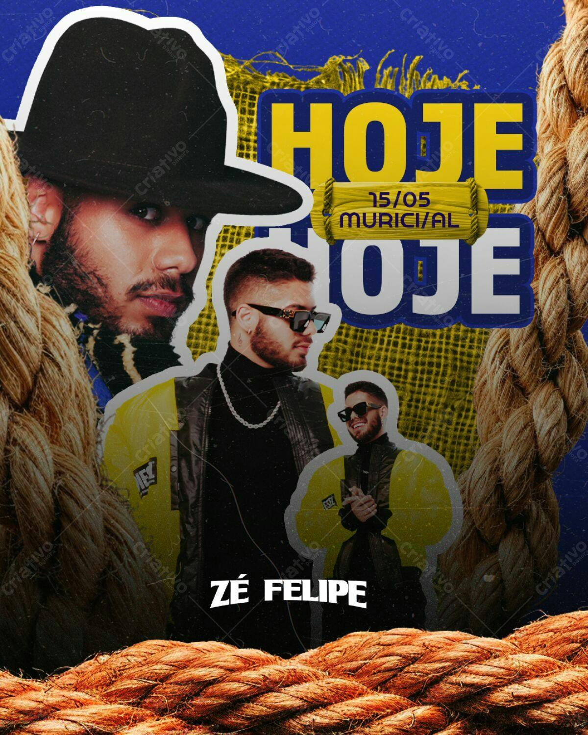 Flyer Show Zé Felipe Murici AL PSD Editável
