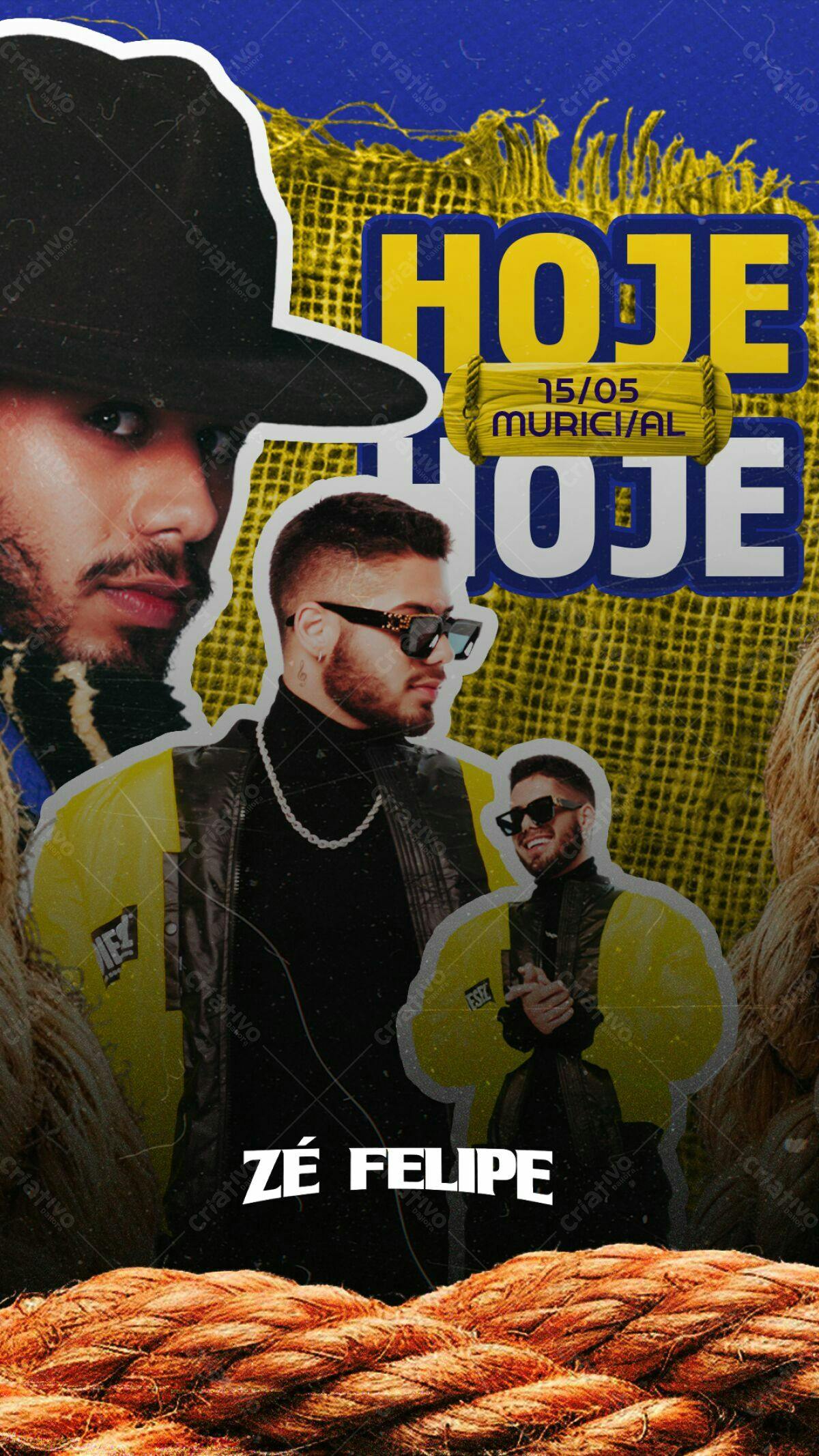 Flyer Show Zé Felipe Murici/AL PSD Editável
