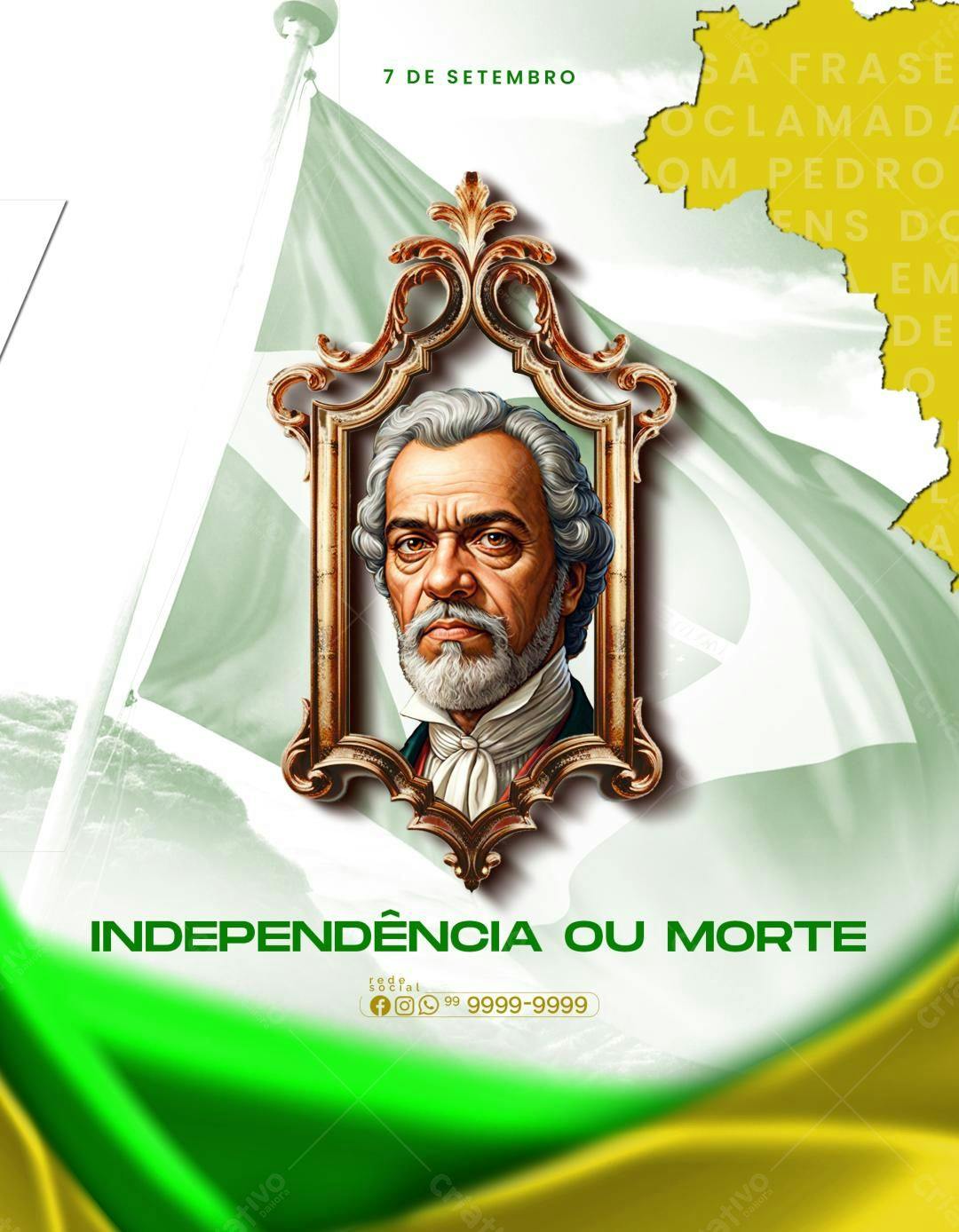Flyer 7 de Setembro Independência PSD Editável