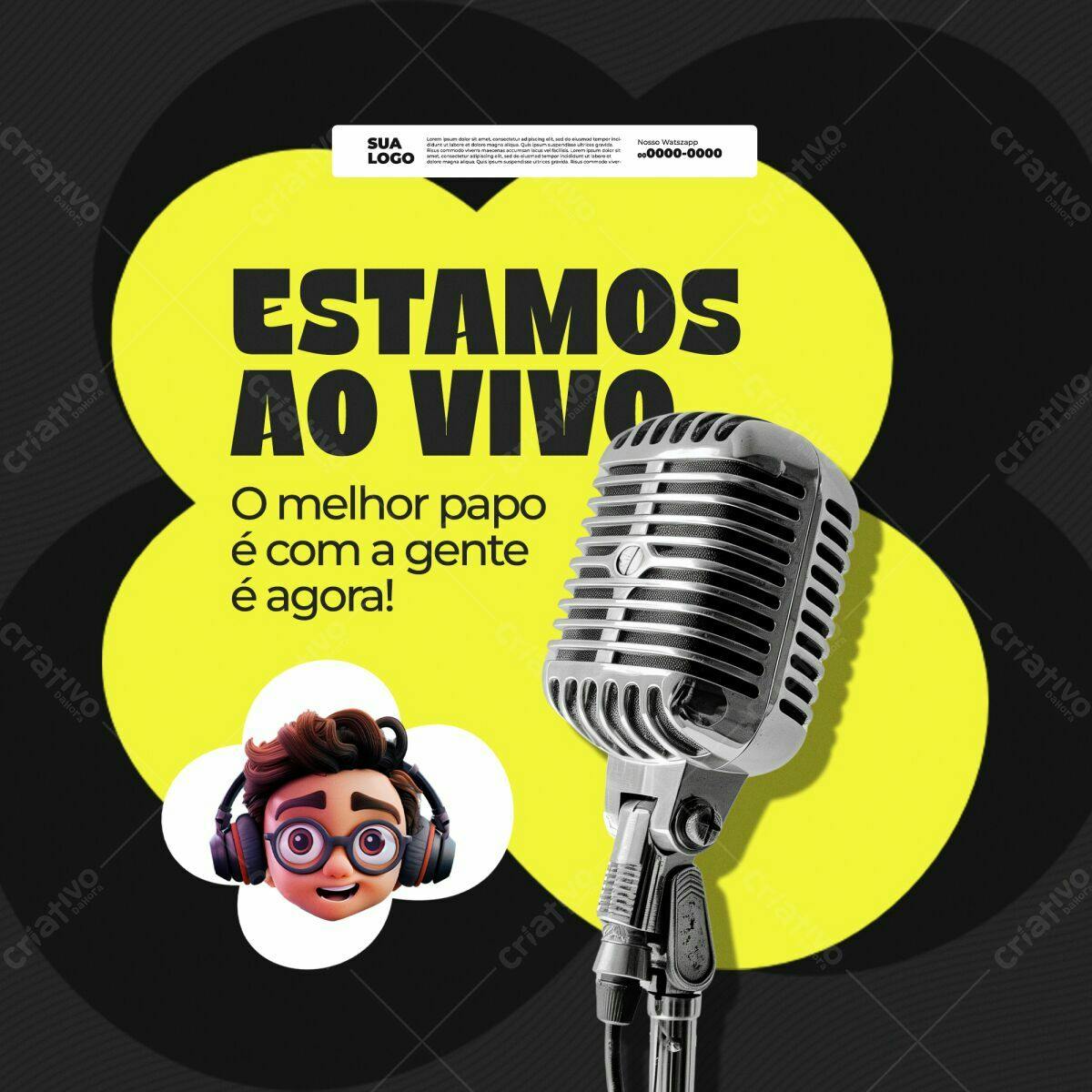 Flyer Live Stream PSD Editável