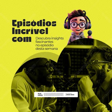 2 podcast psd edítavel